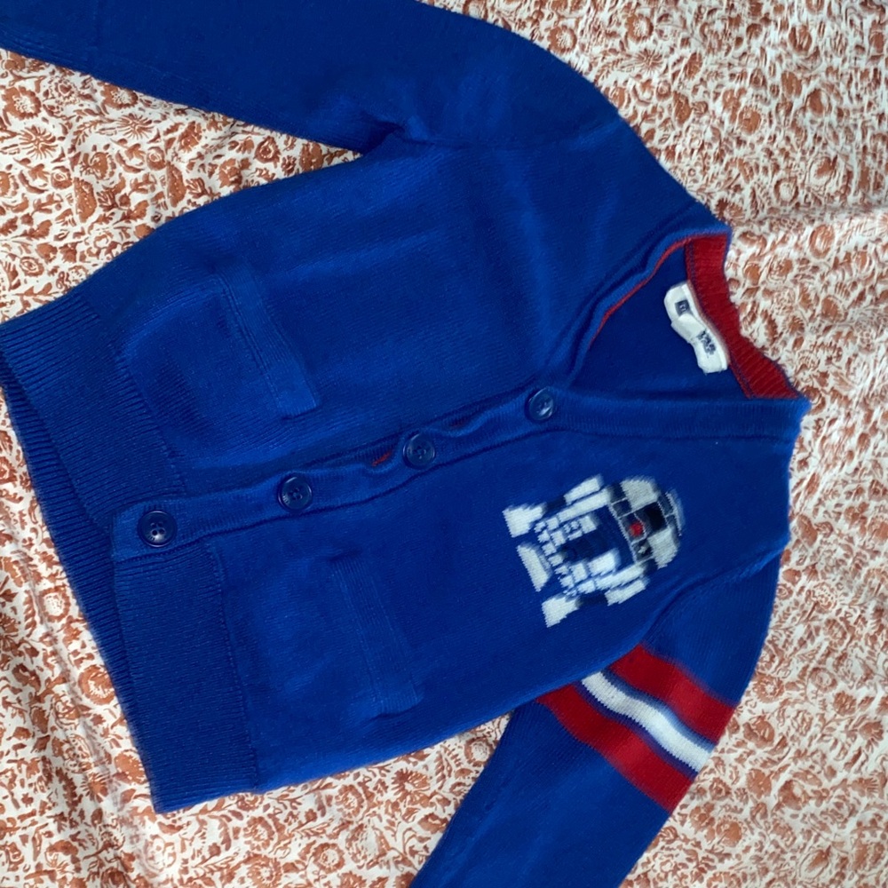 GAP Kids Blue Sweater with R2D2
